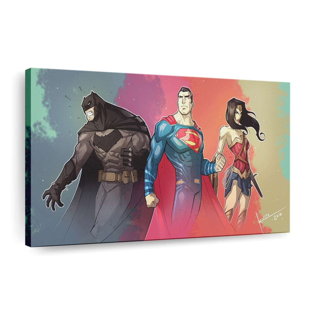 Superman Wonder Woman Batman Heroicly Leinwandbilder | Wanddeko