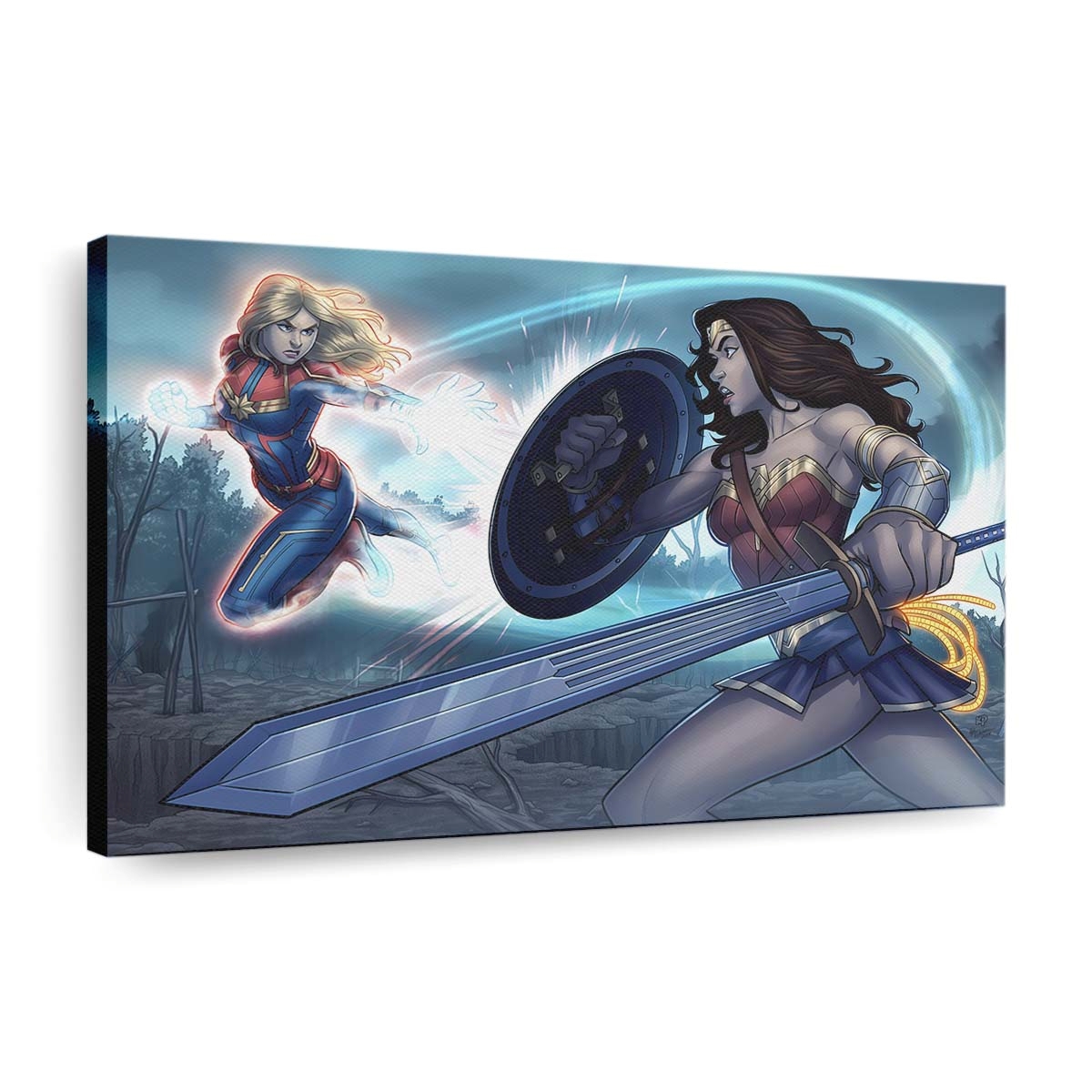 Wonder Woman And Captain Marvel Leinwandbilder | Wanddeko