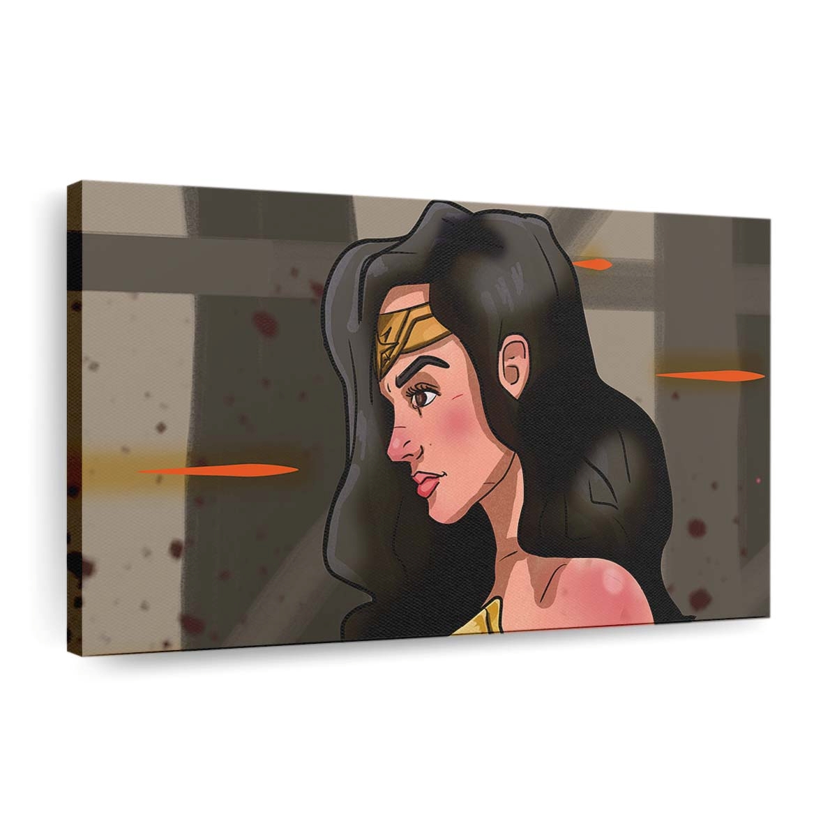 Wonder Woman Cartoonic Art Leinwandbilder | Wanddeko