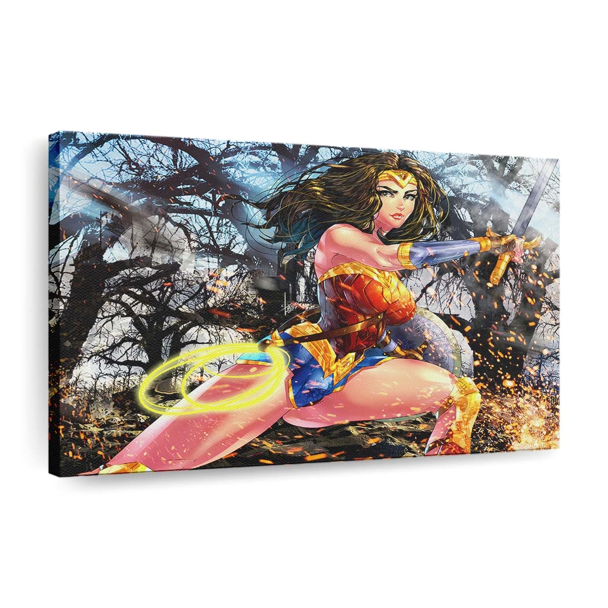 Wonder Woman Colorful Artwork Leinwandbilder | Wanddeko