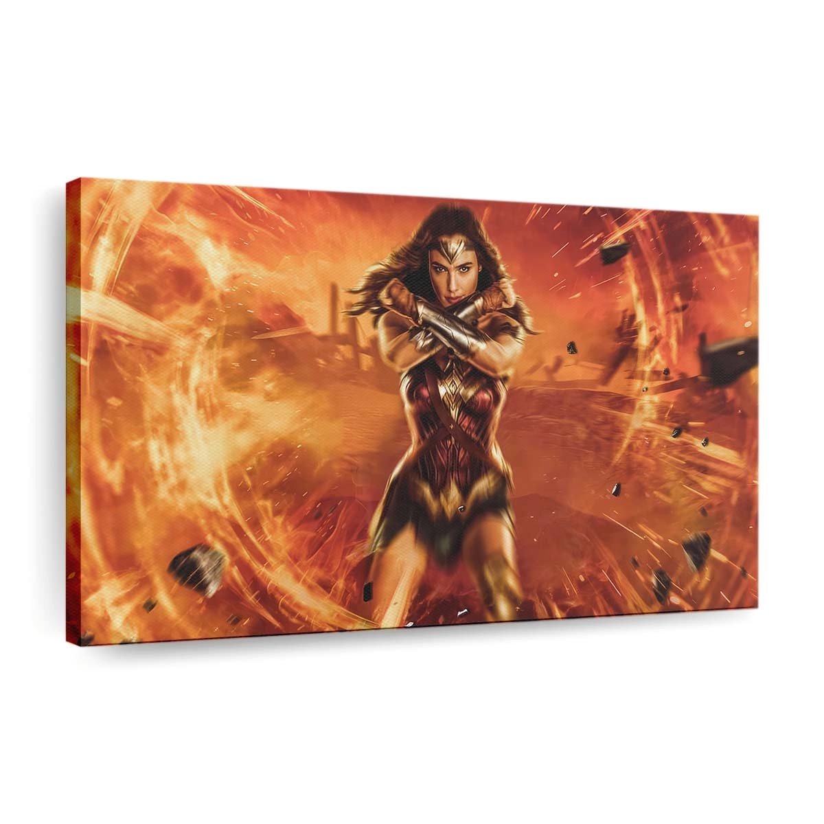 Wonder Woman Embracing The Flames Of Justice Leinwandbilder | Wanddeko