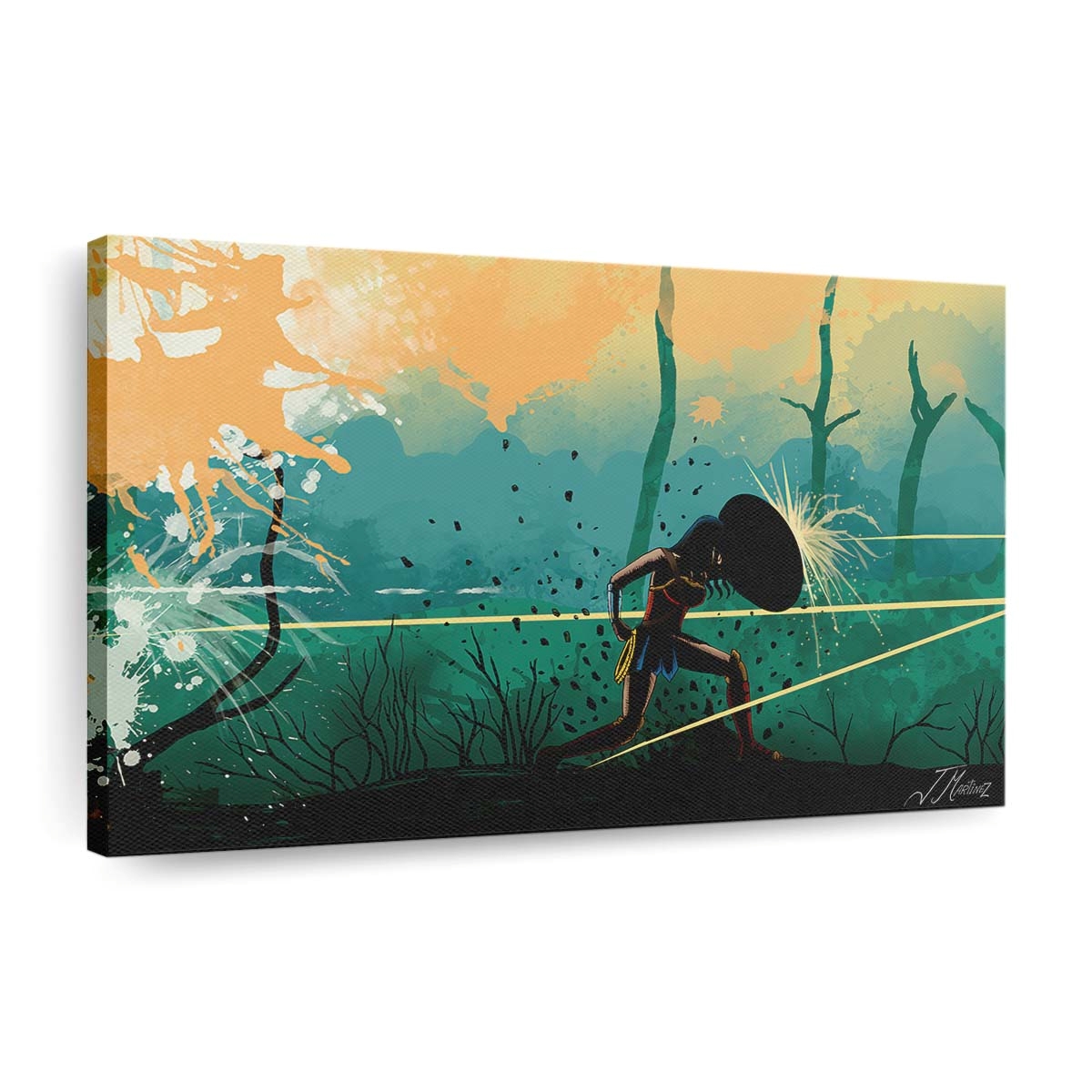 Wonder Woman Fight Art Leinwandbilder | Wanddeko