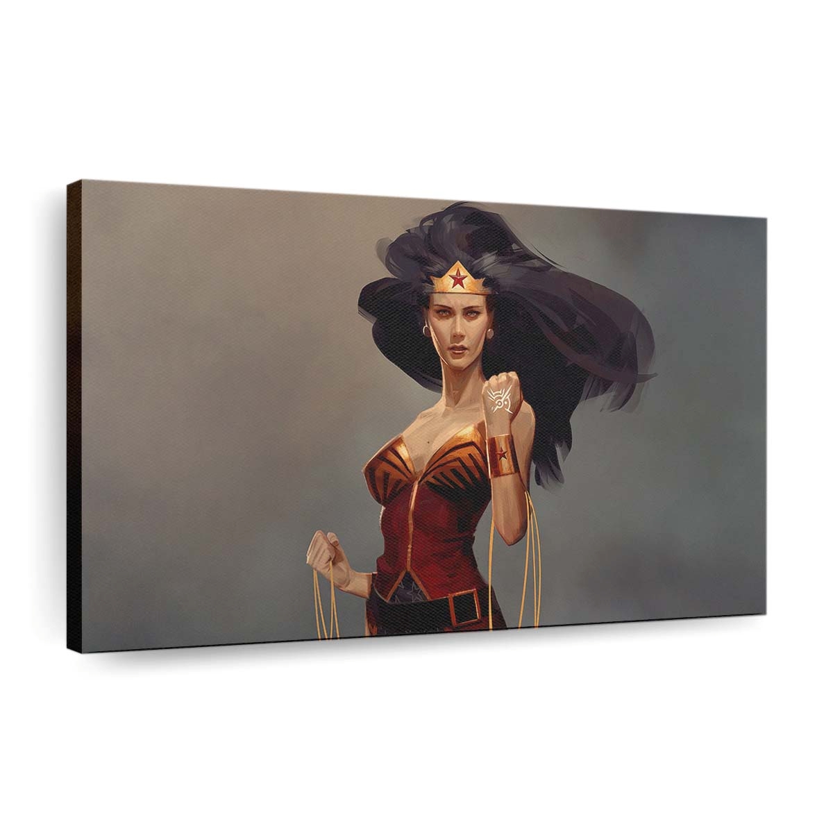 Wonder Woman Hair Flowing Leinwandbilder | Wanddeko