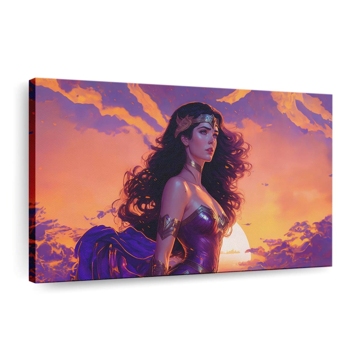 Wonder Woman In A Colorful World Of Heroism Leinwandbilder | Wanddeko