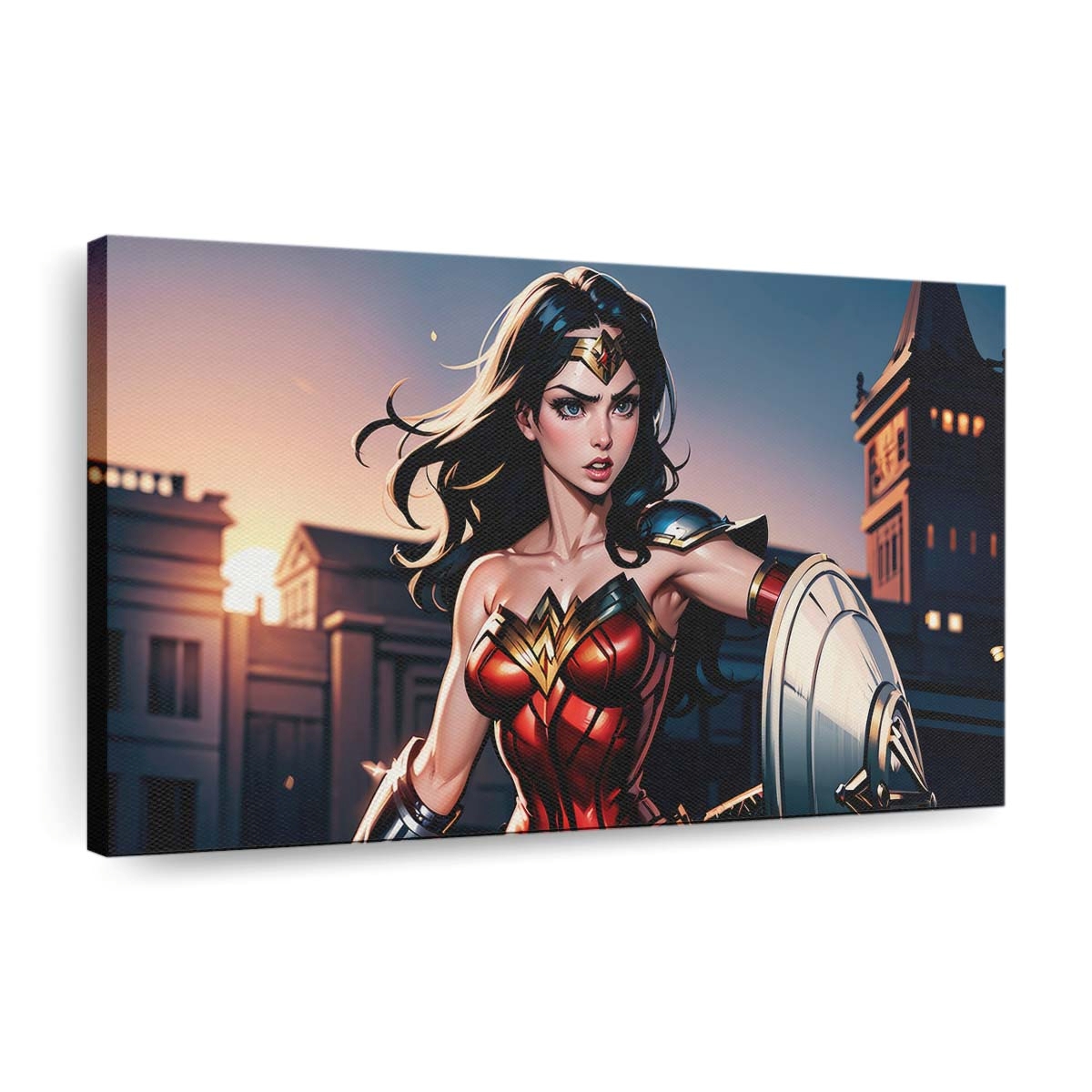 Wonder Woman In City Leinwandbilder | Wanddeko