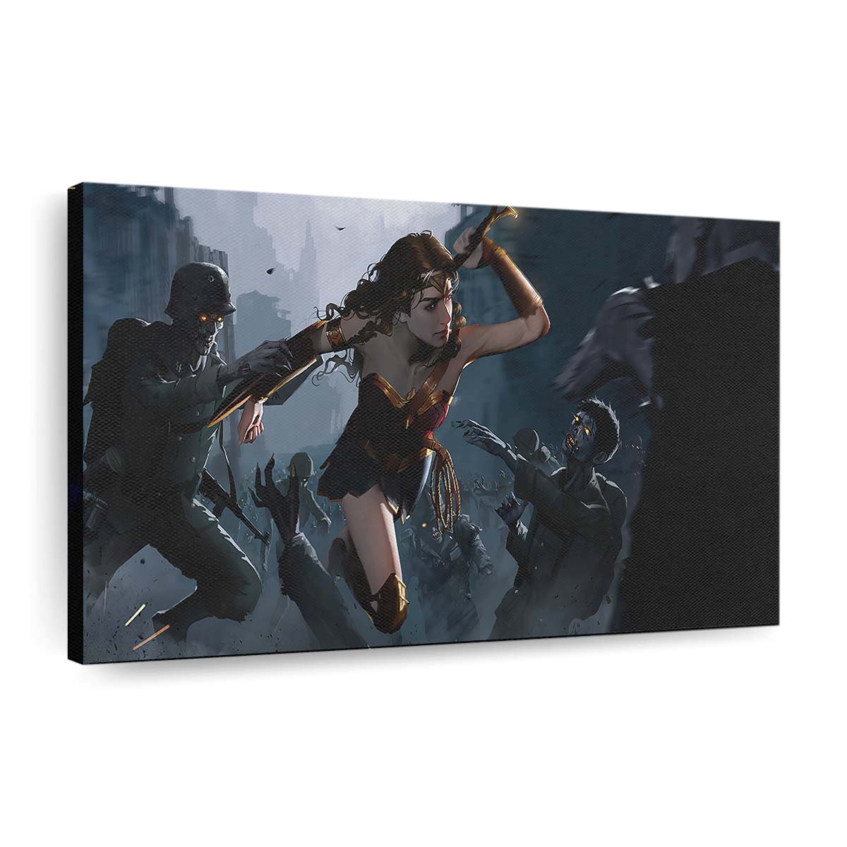 Wonder Woman Killing Zombie Leinwandbilder | Wanddeko