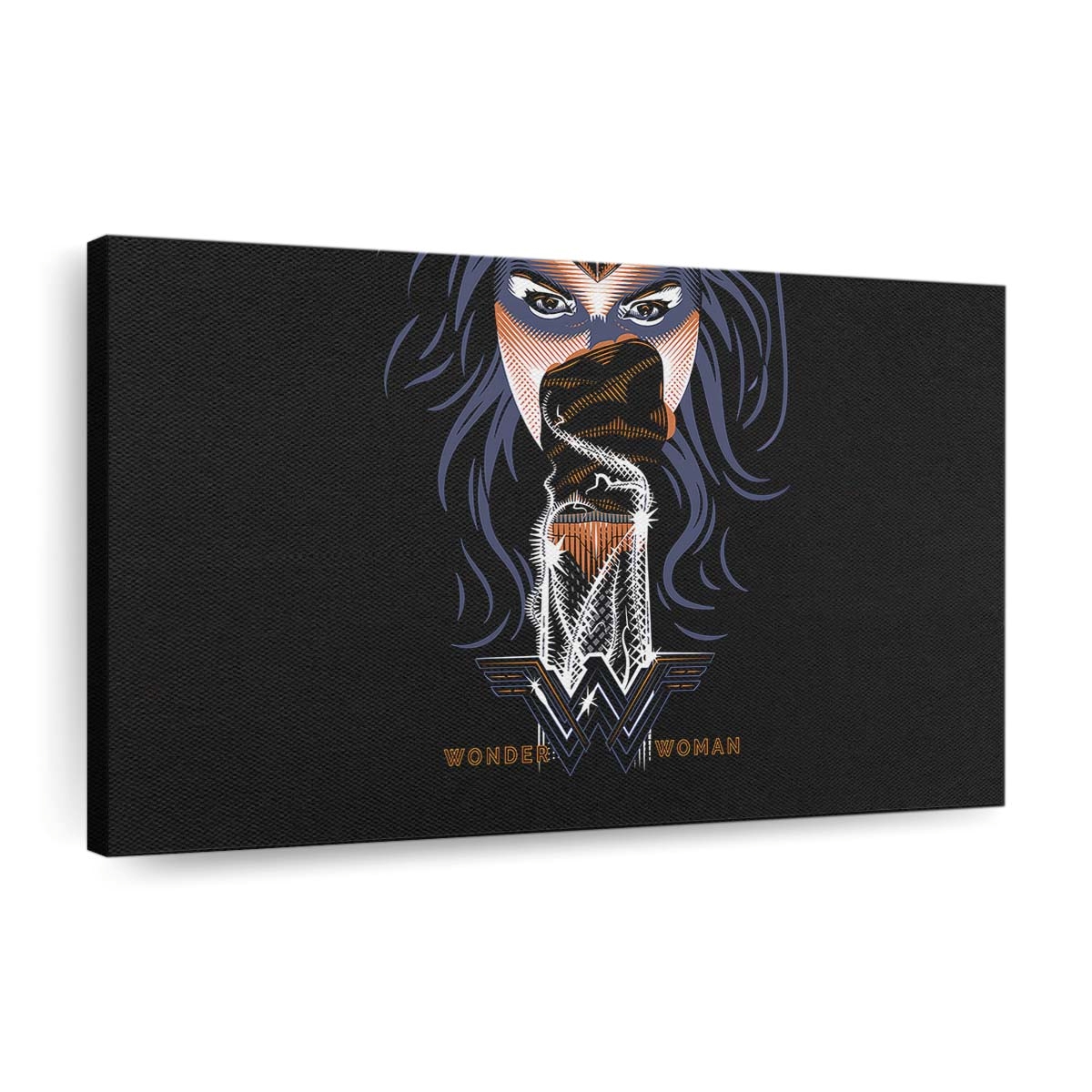 Wonder Woman Minimal Dark Leinwandbilder | Wanddeko
