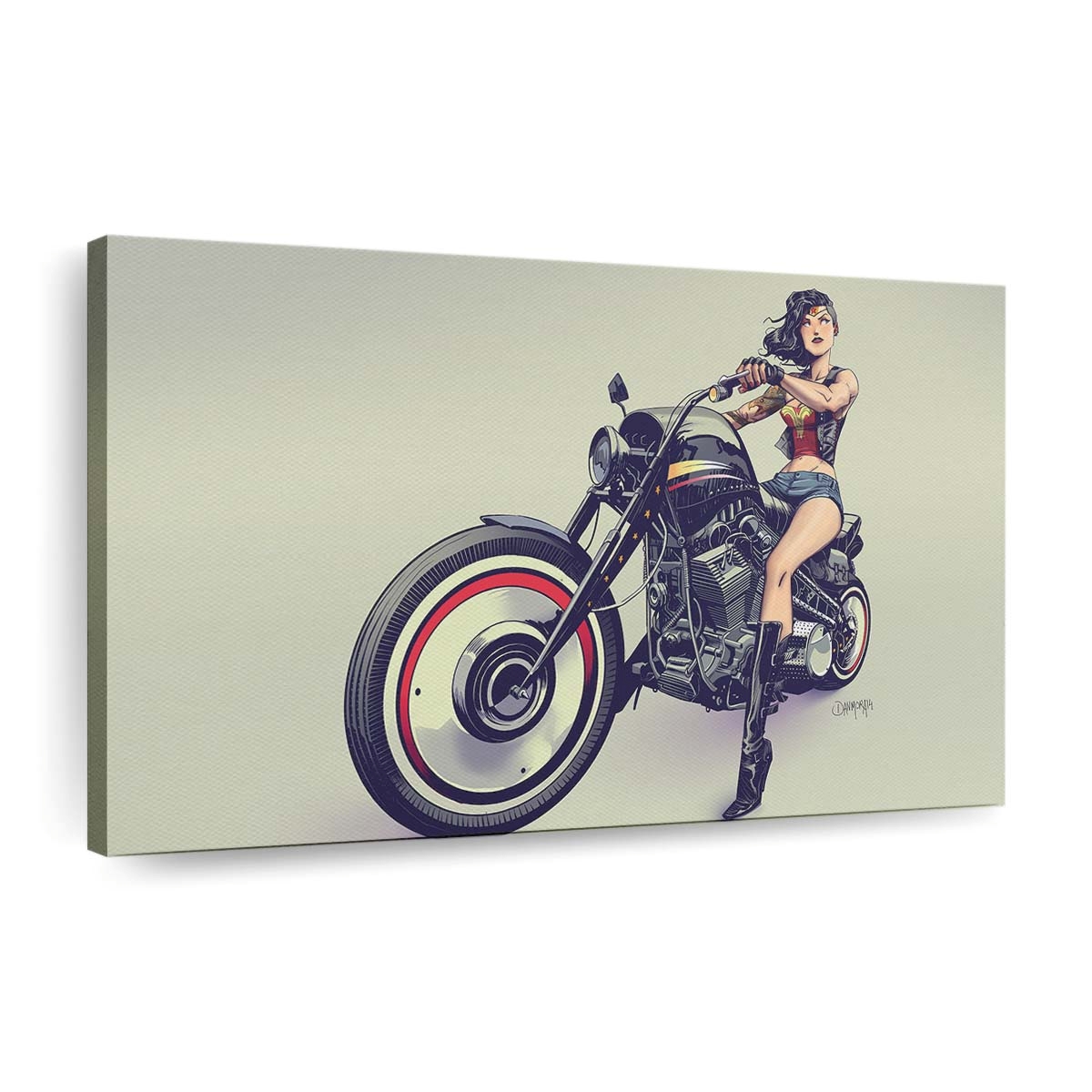 Wonder Woman On Bike Leinwandbilder | Wanddeko