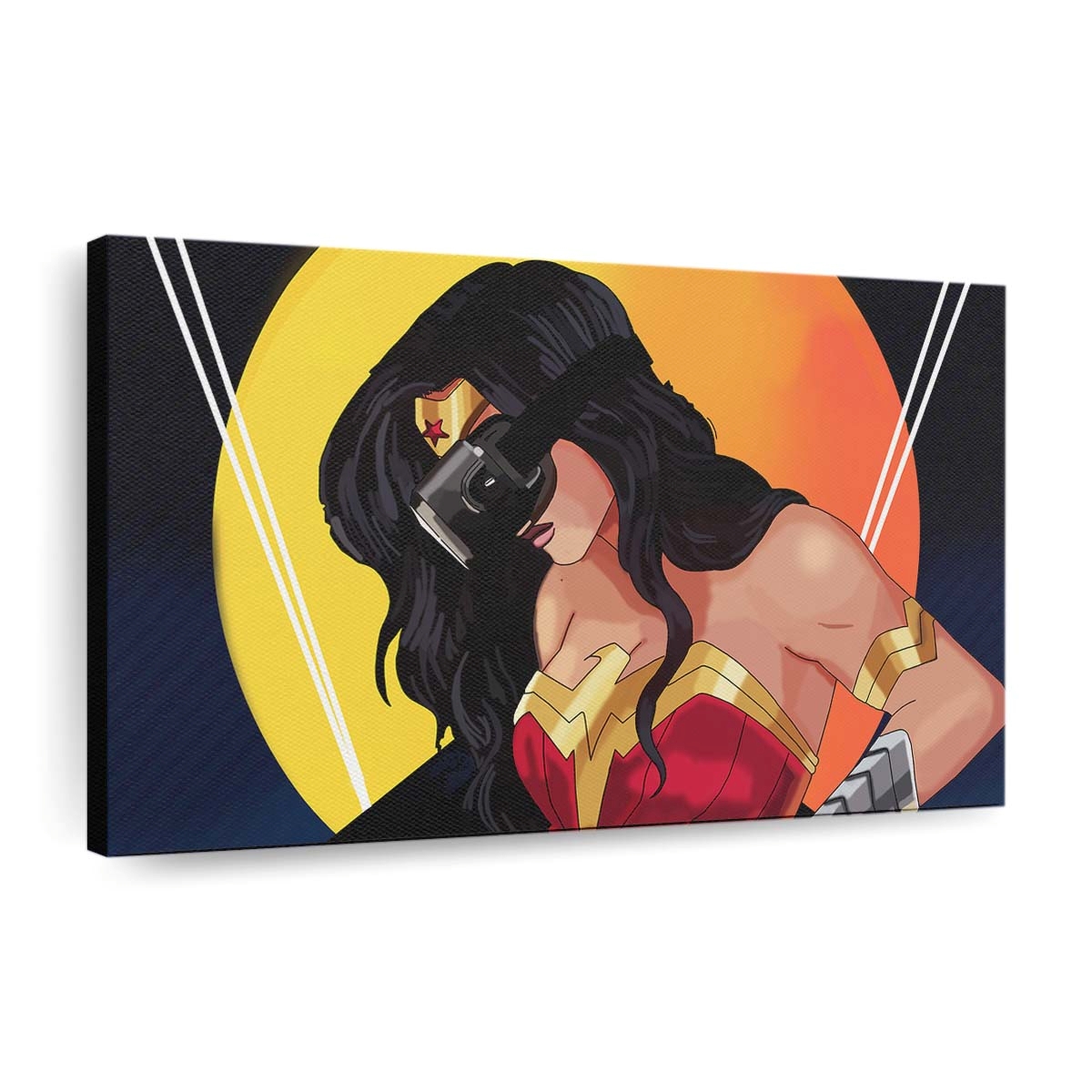 Wonder Woman Using Vr Headset Leinwandbilder | Wanddeko
