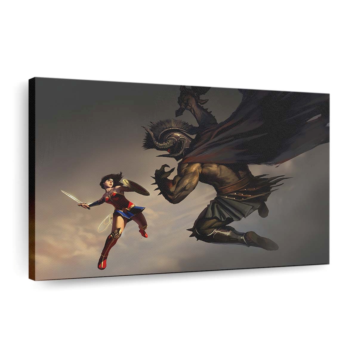 Wonder Woman Vs Ares Artwork Leinwandbilder | Wanddeko