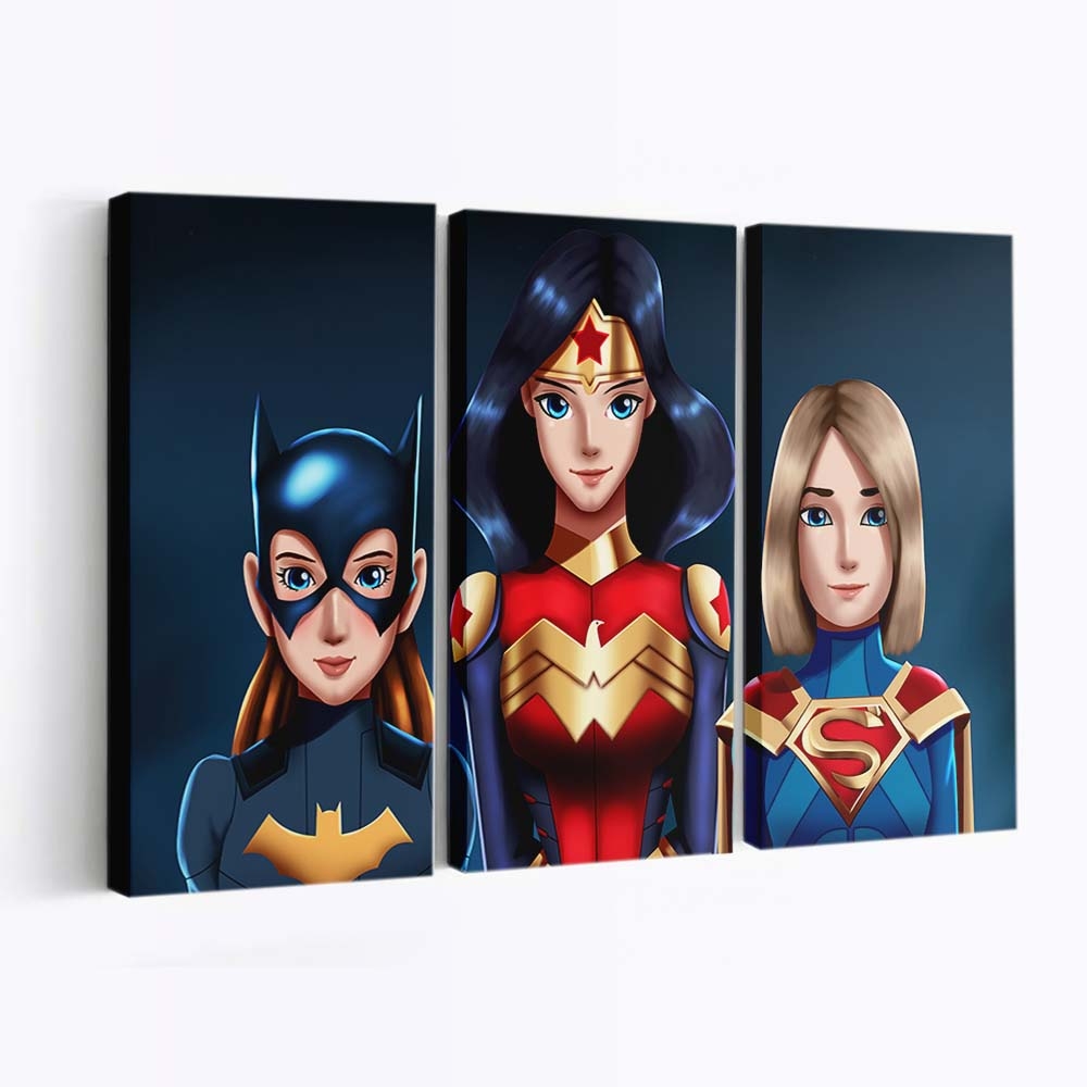 Superheroes Girls Digital Art Leinwandbilder | Wanddeko
