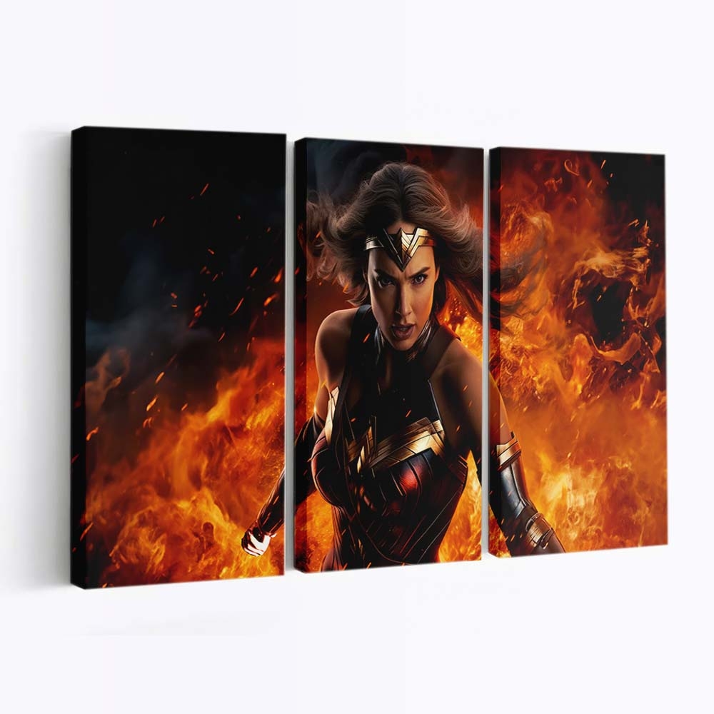 Wonder Woman Fiery Leinwandbilder | Wanddeko