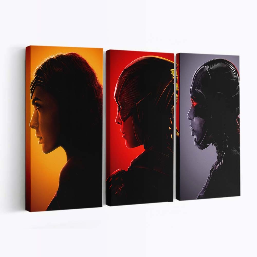 Wonder Woman Flash Cyborg Justice League Leinwandbilder | Wanddeko