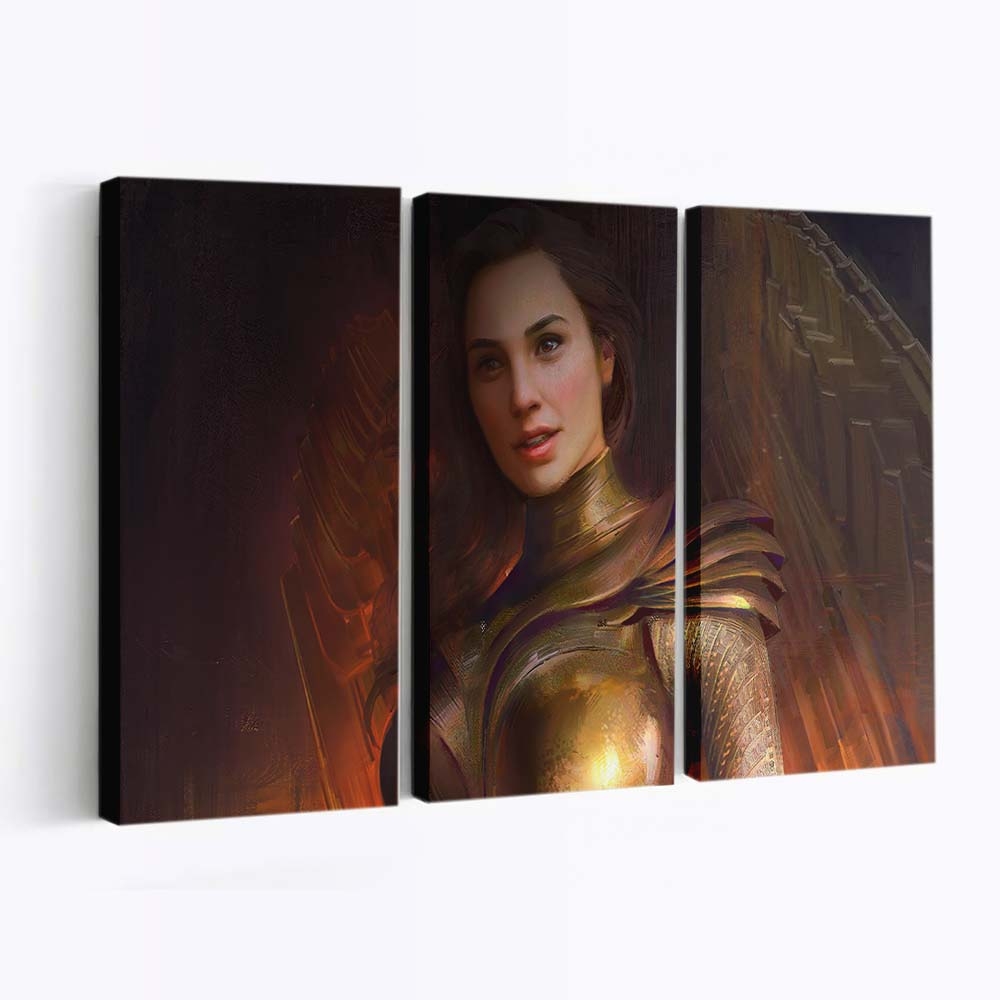 Wonder Woman Golden Eagle Armor Brush Art Leinwandbilder | Wanddeko
