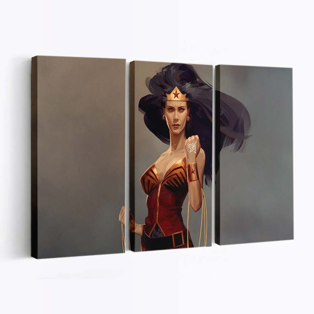 Wonder Woman Hair Flowing Leinwandbilder | Wanddeko