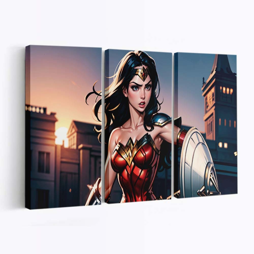 Wonder Woman In City Leinwandbilder | Wanddeko