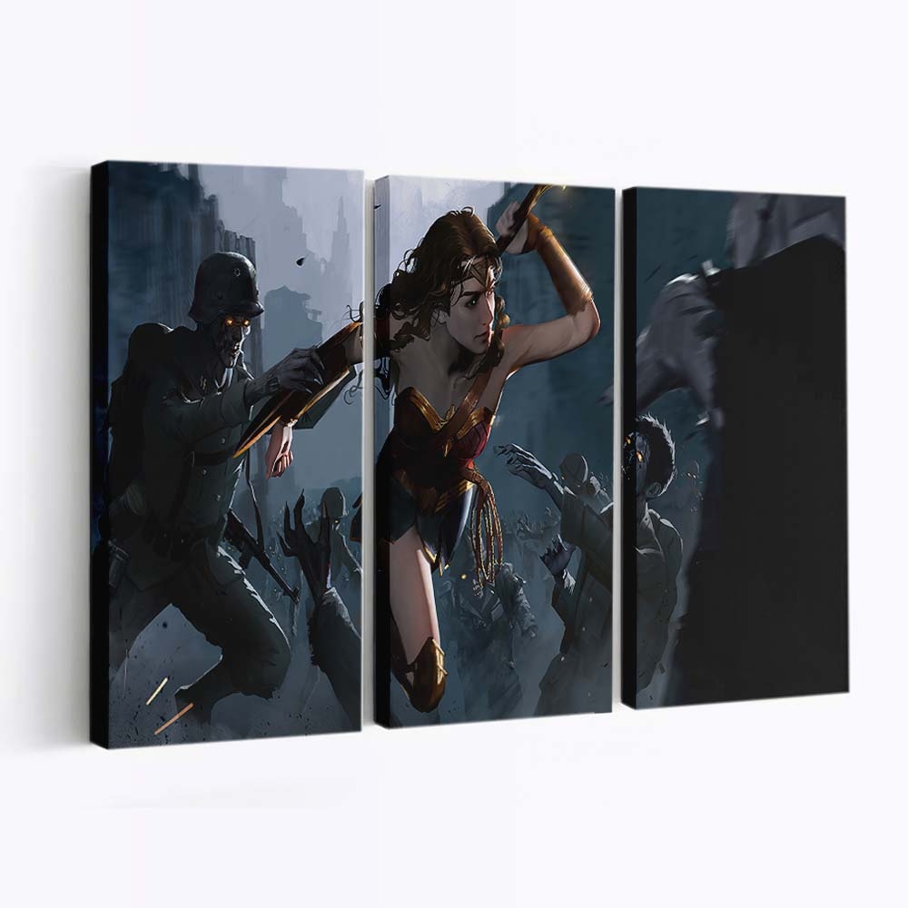 Wonder Woman Killing Zombie Leinwandbilder | Wanddeko