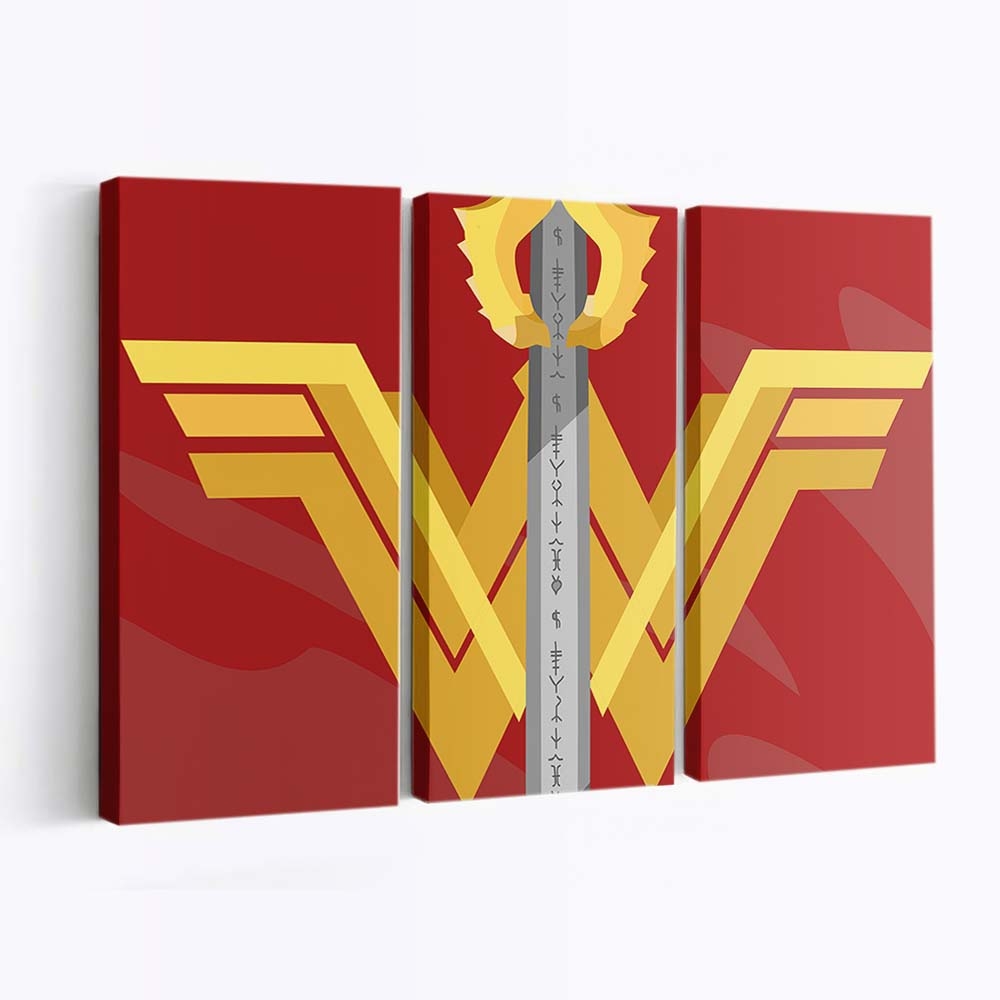 Wonder Woman Logo Minimalist Leinwandbilder | Wanddeko