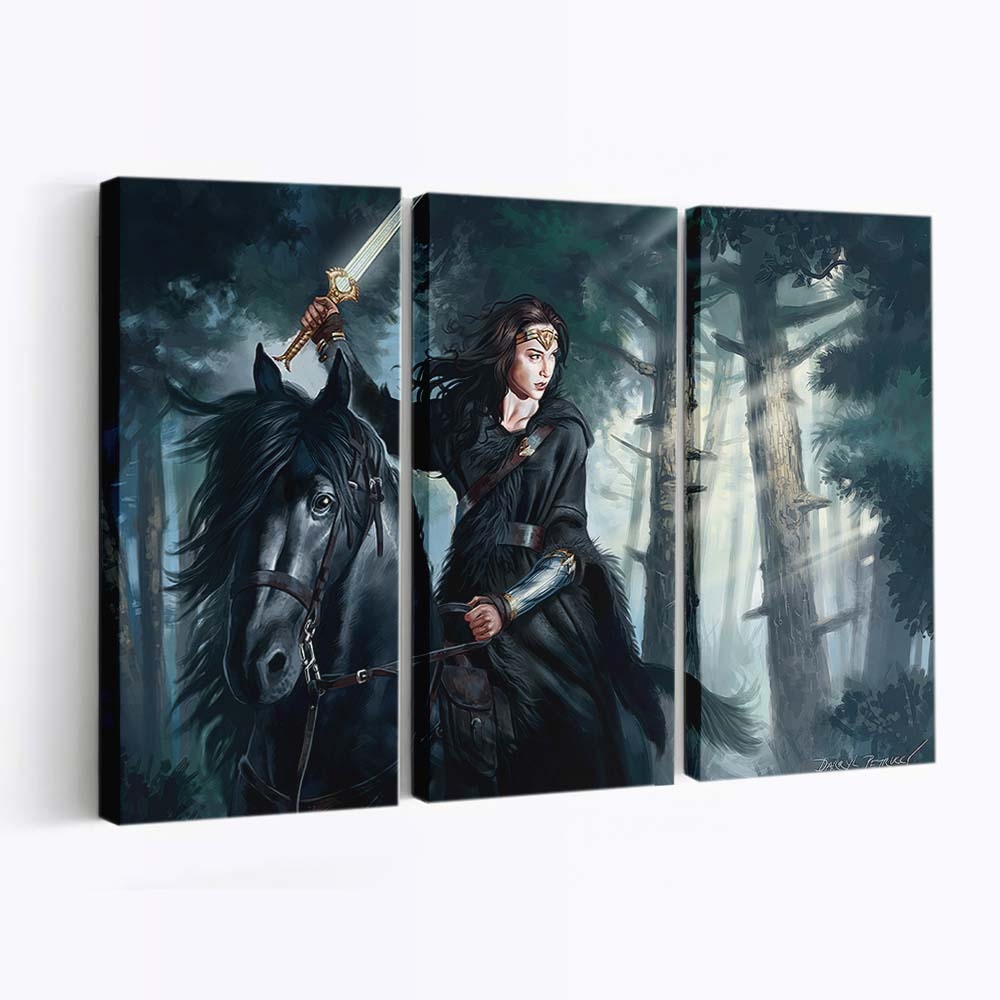Wonder Woman On Horse Leinwandbilder | Wanddeko