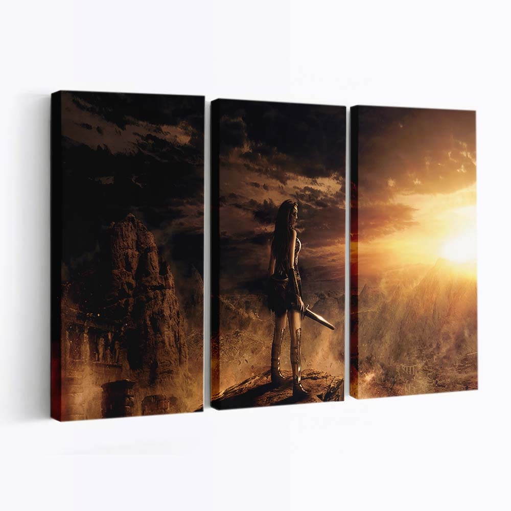 Wonder Woman Standing On Cliff Edge Leinwandbilder | Wanddeko