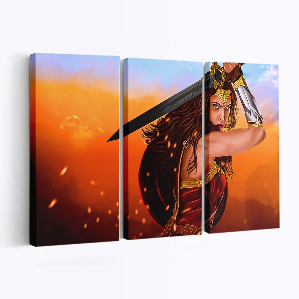 Wonder Woman Warrior Artwork Leinwandbilder | Wanddeko