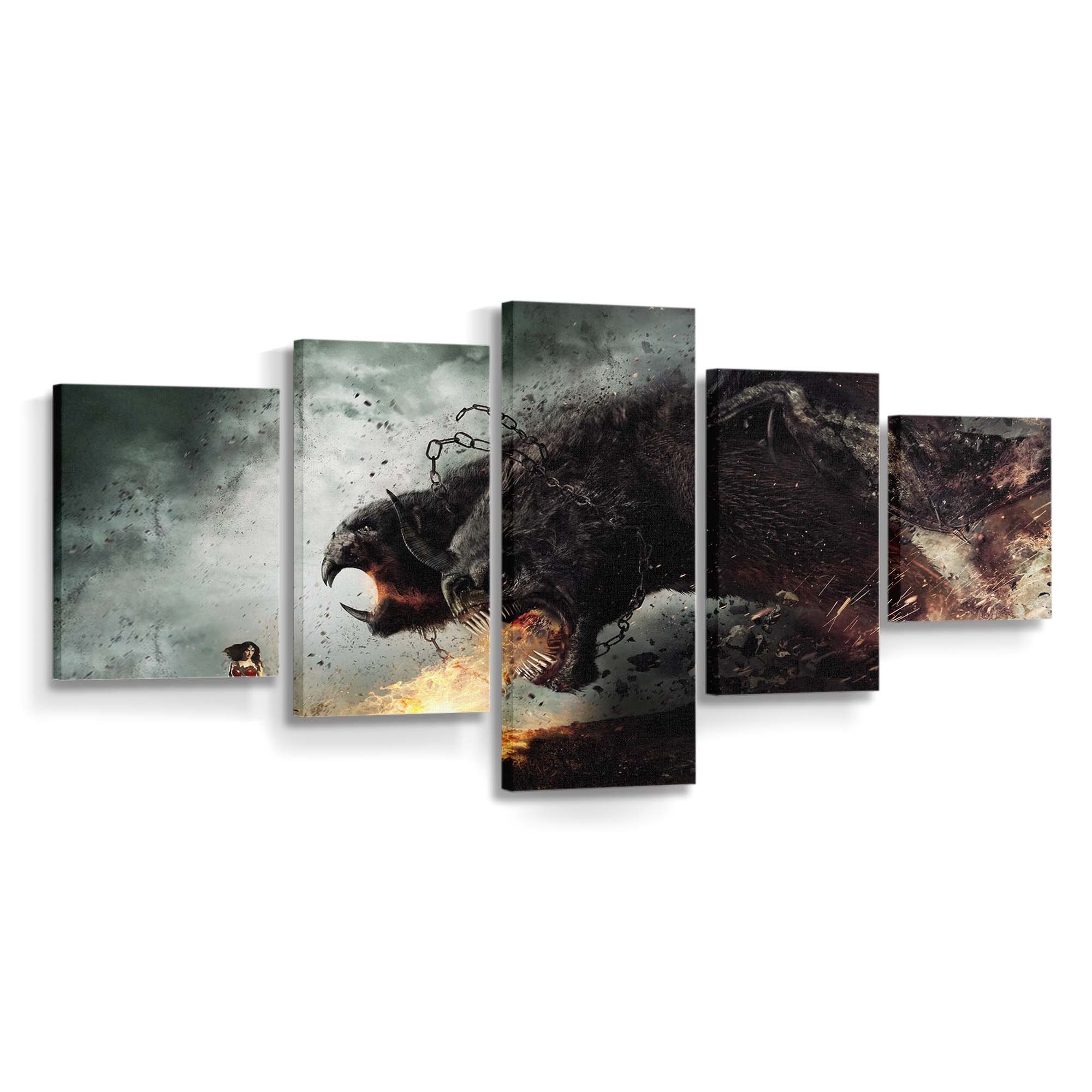 Wonder Woman Fighting With Monsters Leinwandbilder | Wanddeko Wonder Woman Fighting With Monsters Leinwandbilder | Wanddeko