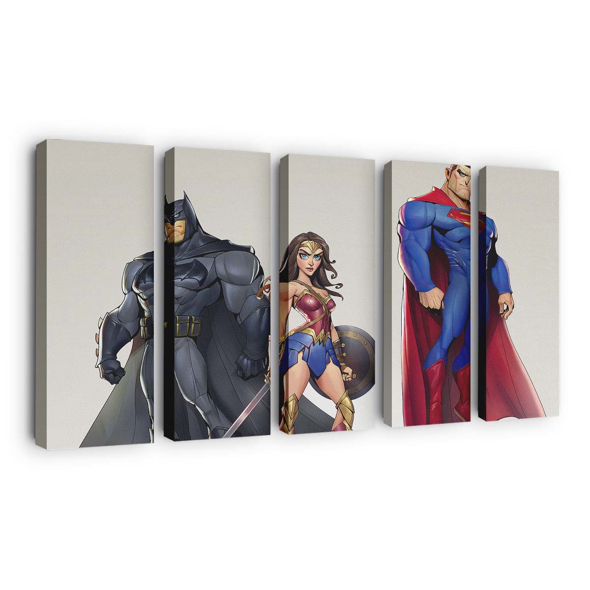 The Justice League Heroes Cartoons Minimal Leinwandbilder | Wanddeko