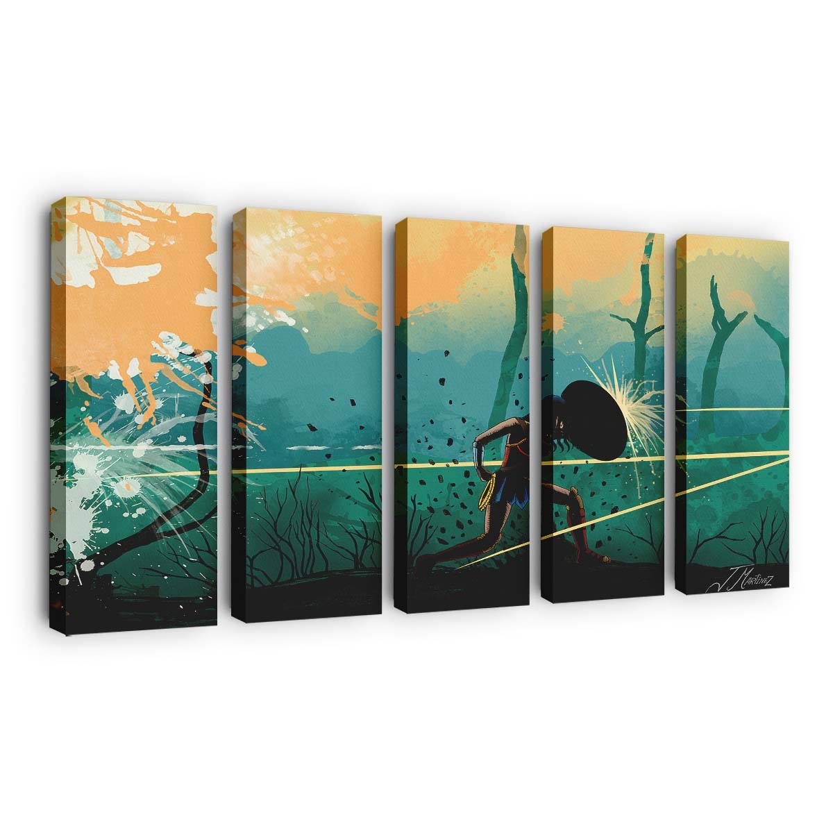 Wonder Woman Fight Art Leinwandbilder | Wanddeko