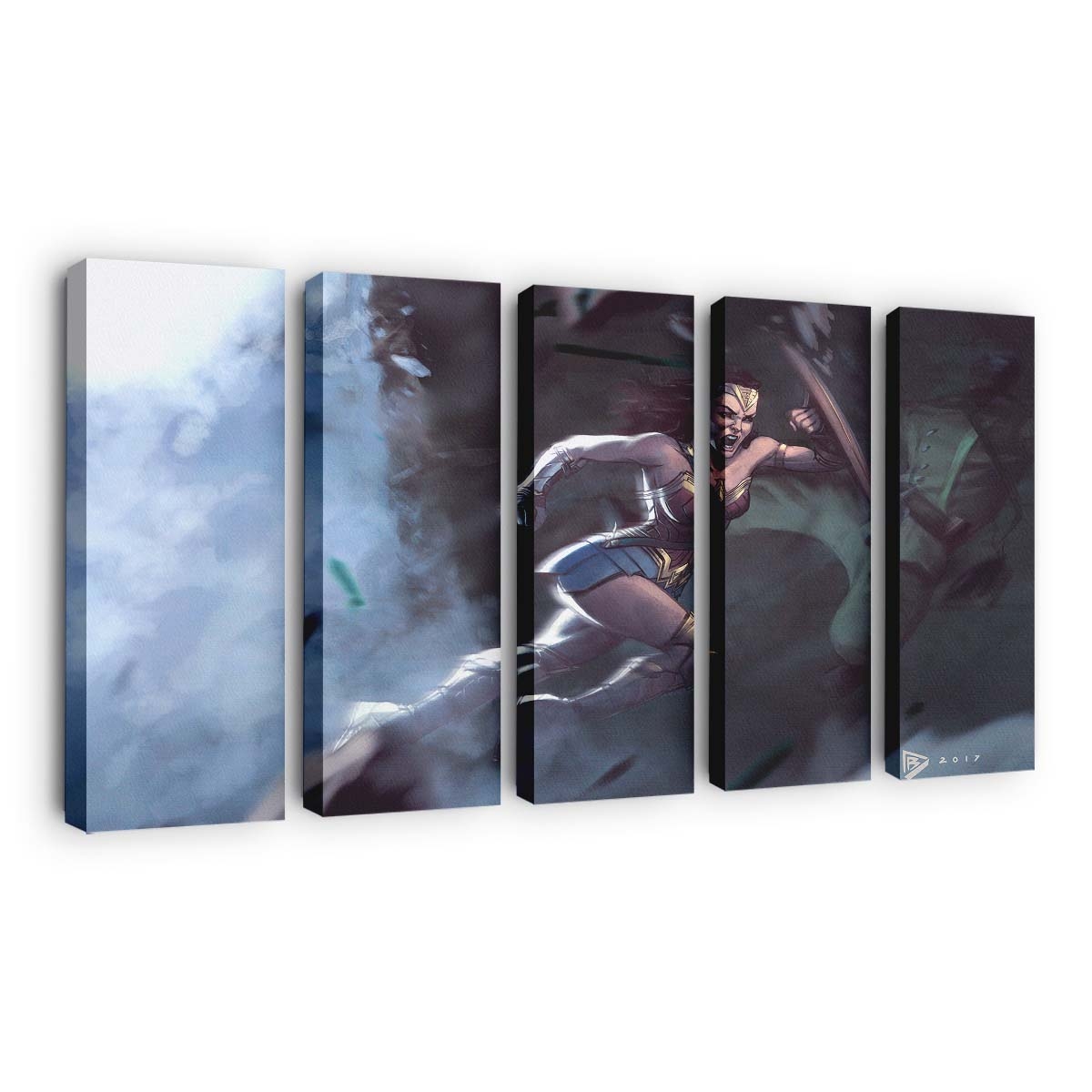 Wonder Woman Fighting With Enemies Leinwandbilder | Wanddeko