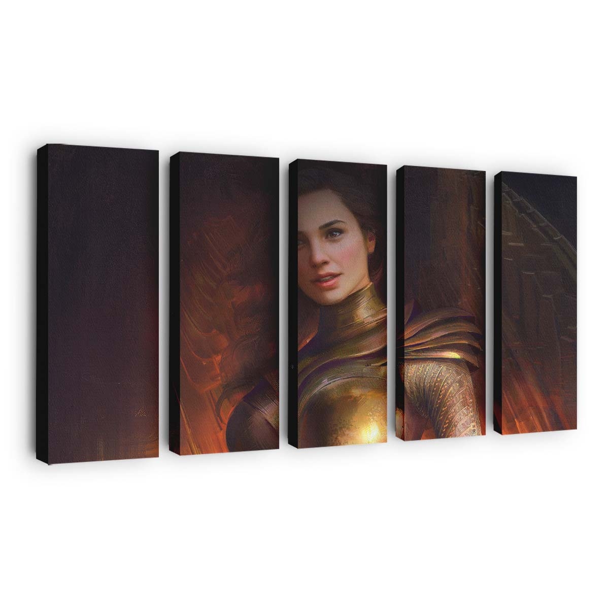 Wonder Woman Golden Eagle Armor Brush Art Leinwandbilder | Wanddeko