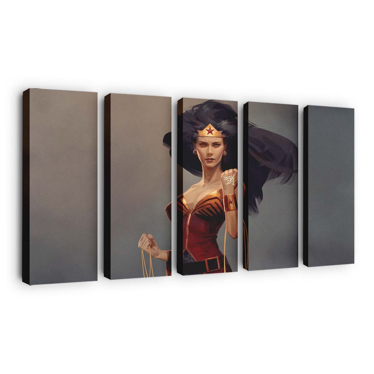Wonder Woman Hair Flowing Leinwandbilder | Wanddeko