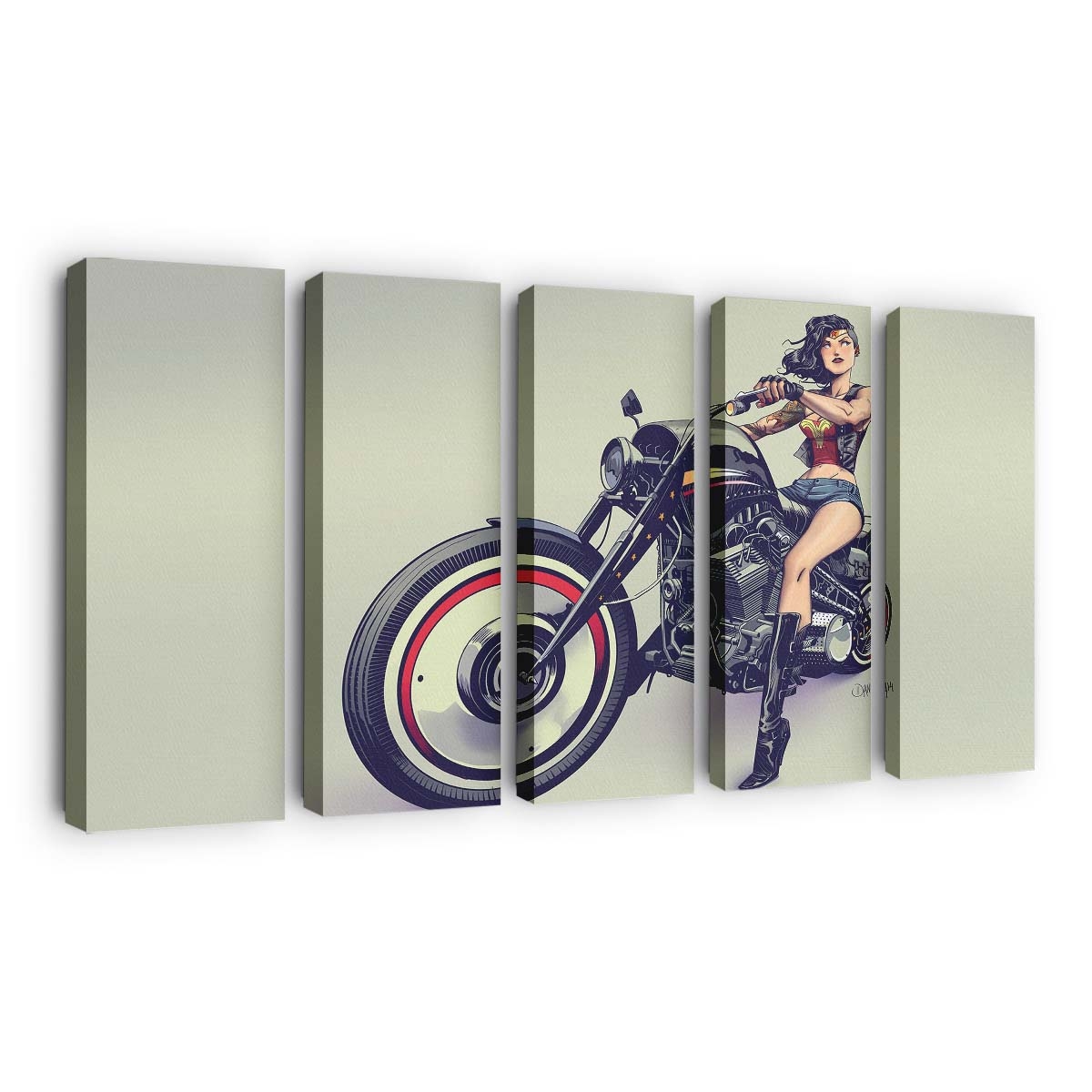 Wonder Woman On Bike Leinwandbilder | Wanddeko