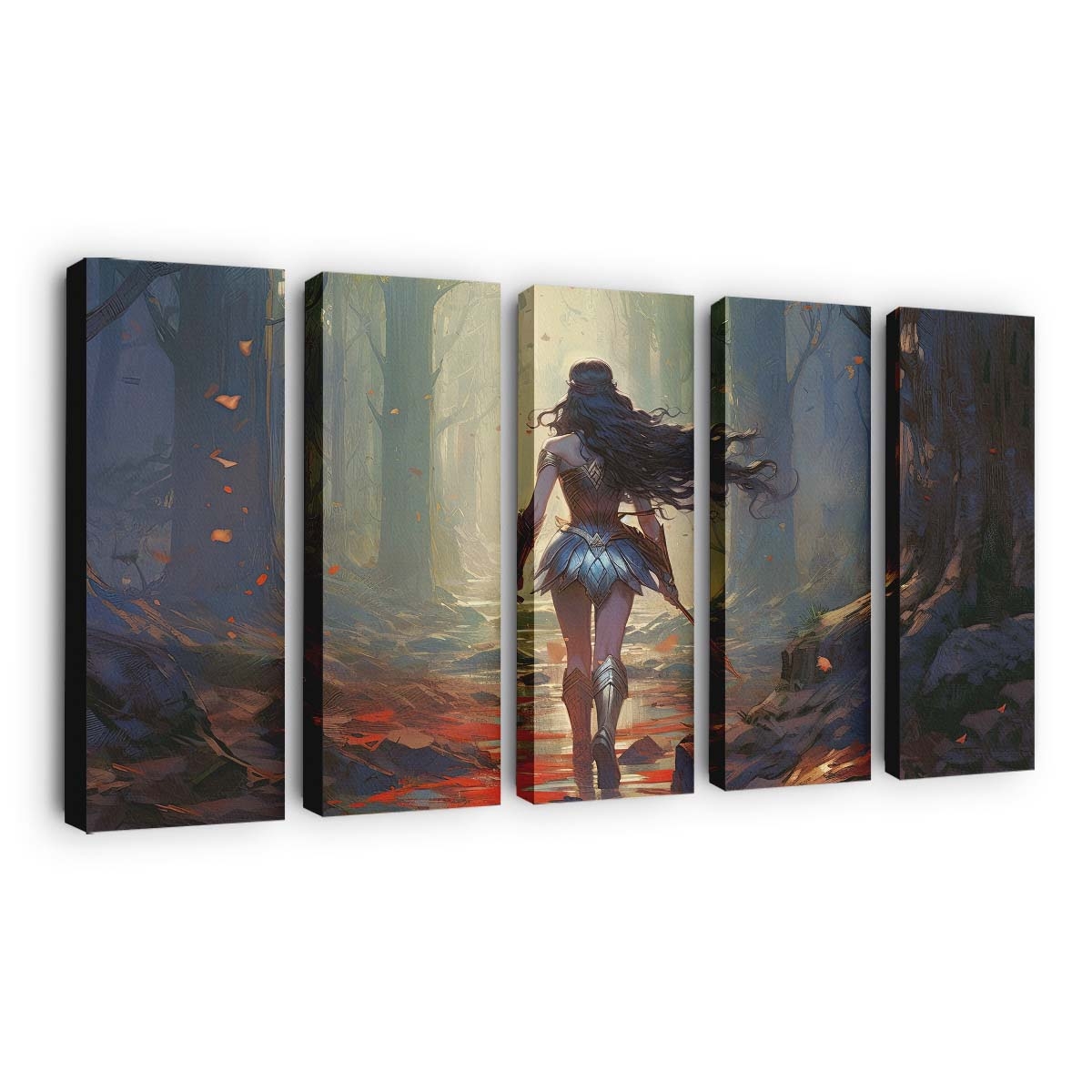 Wonder Woman Walking In The Forest Leinwandbilder | Wanddeko