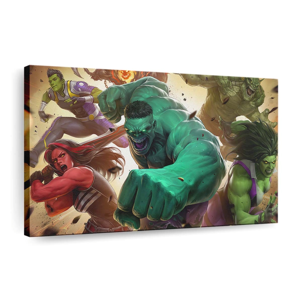 Hulk And His Friends Marvel Super War Leinwandbild Wanddeko