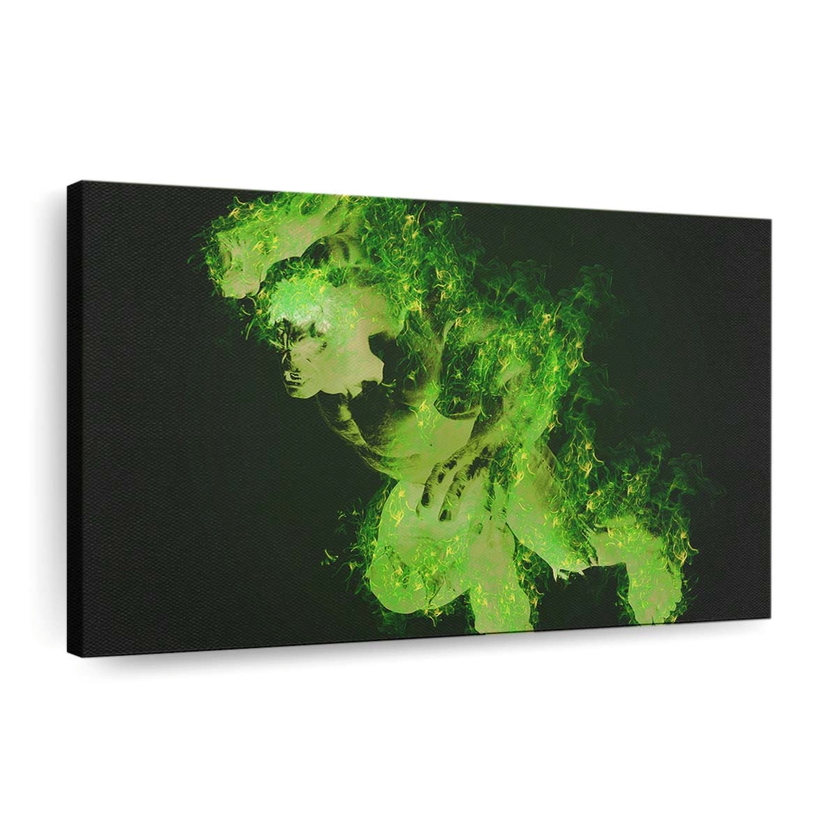 Hulk Glowing Art Leinwandbild Wanddeko