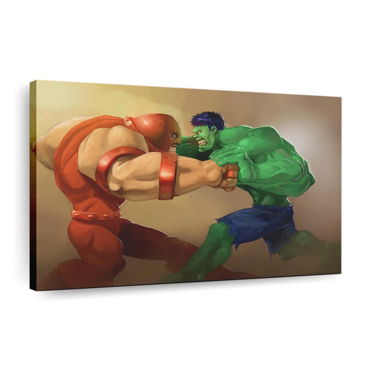 Hulk gegen Juggernaut Leinwandbild Wanddeko