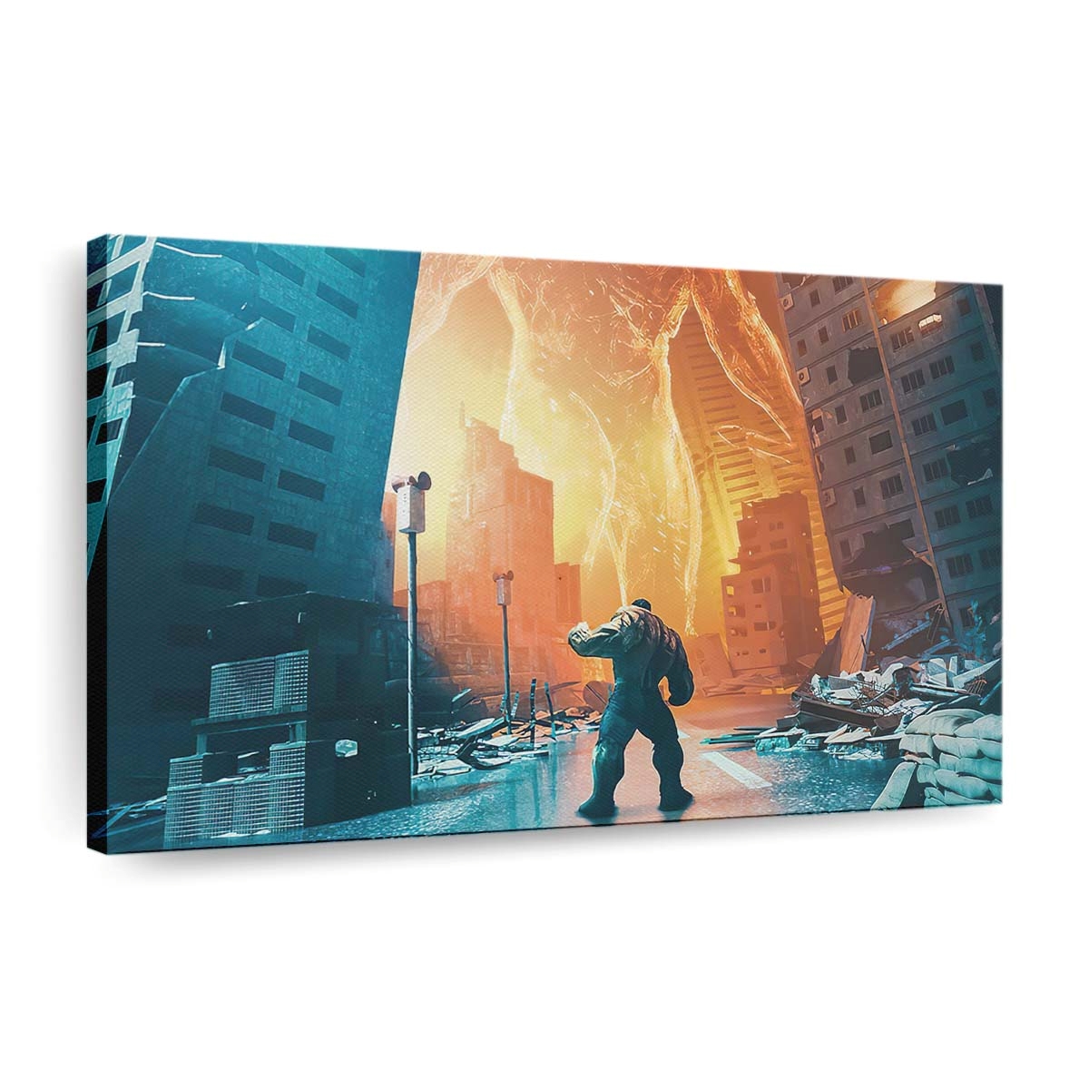 Hulk gegen Surtur Leinwandbild Wanddeko