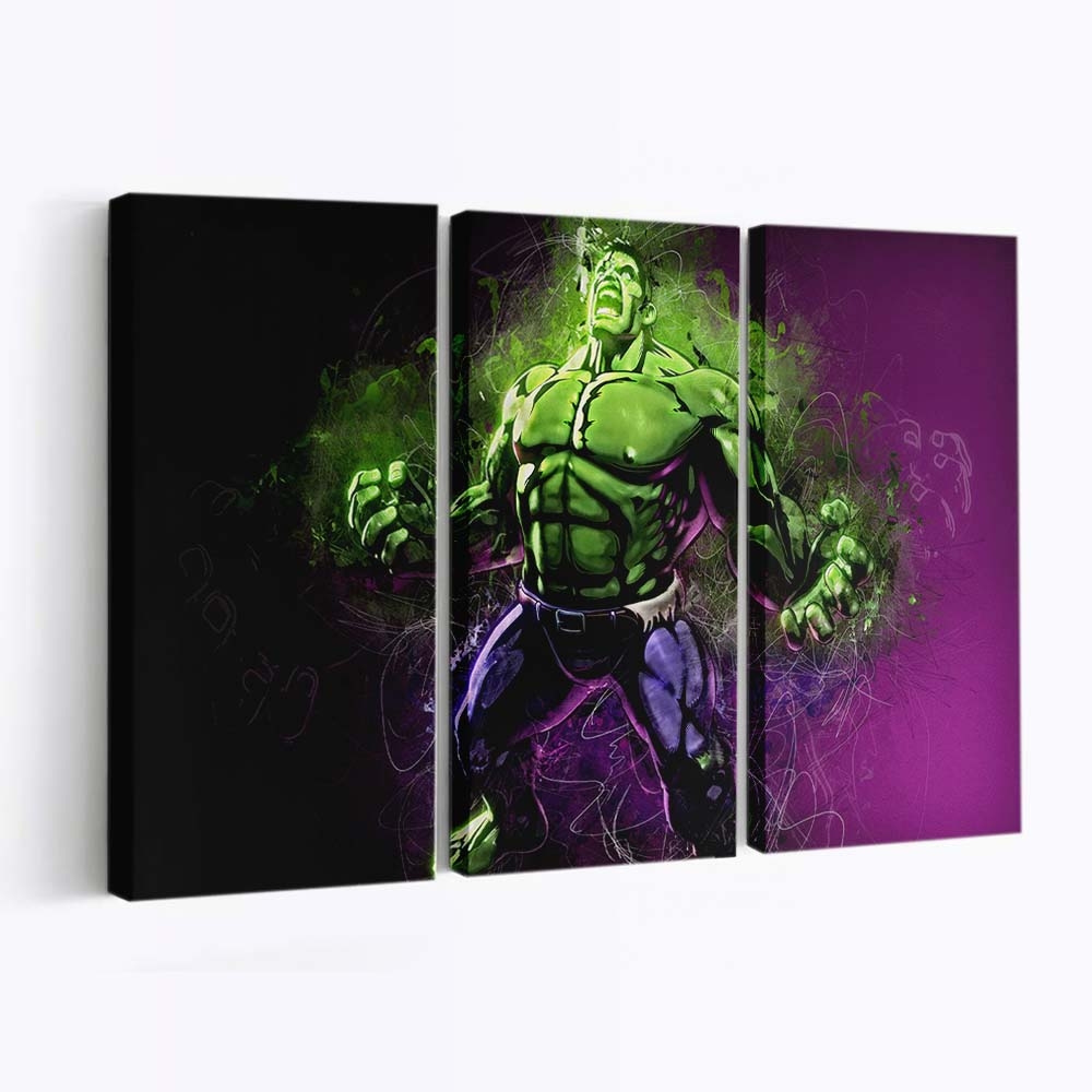 Hulk Kunstwerk Leinwandbild Wanddeko