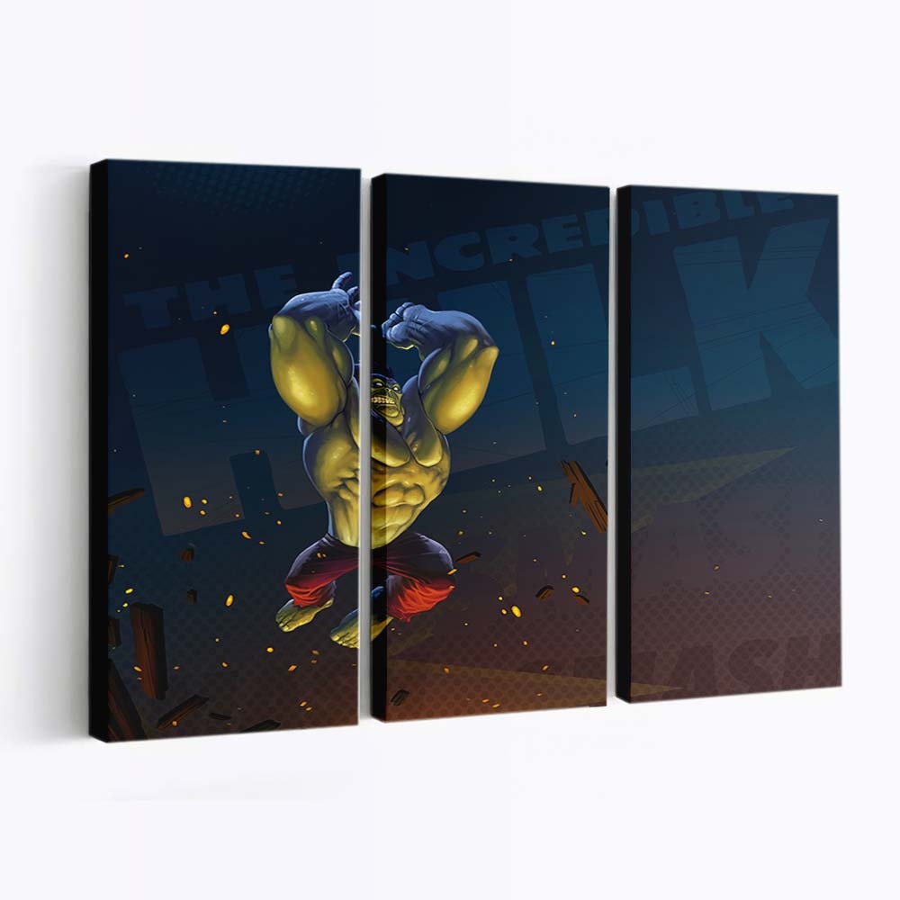 Hulk Kunstwerk 2 Leinwandbild Wanddeko