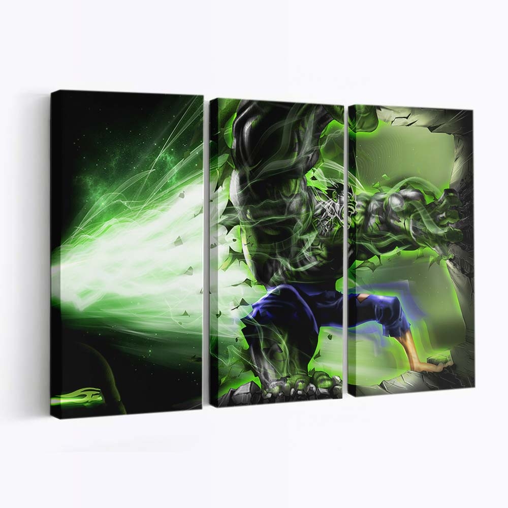Hulk Kunstwerk 3 Leinwandbild Wanddeko