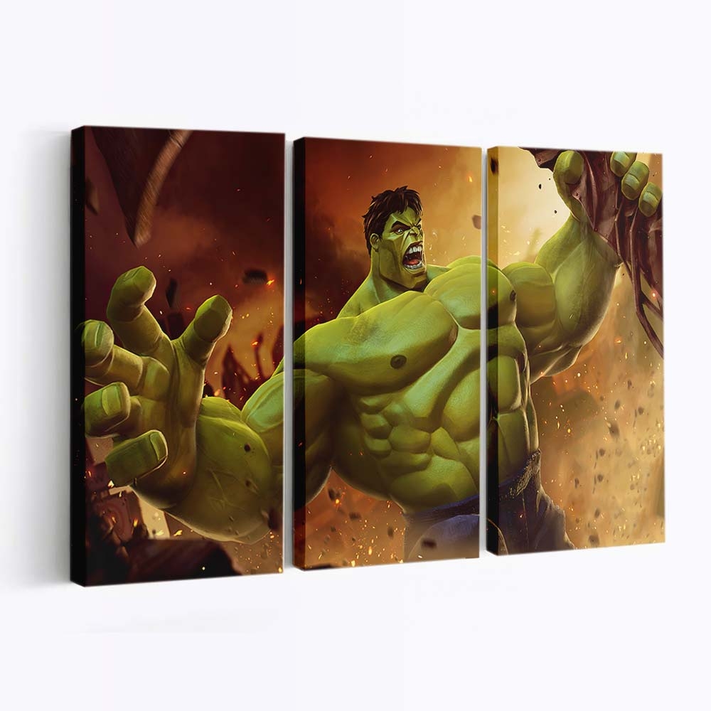 Hulk Marvel Contest Of Champions Leinwandbild Wanddeko