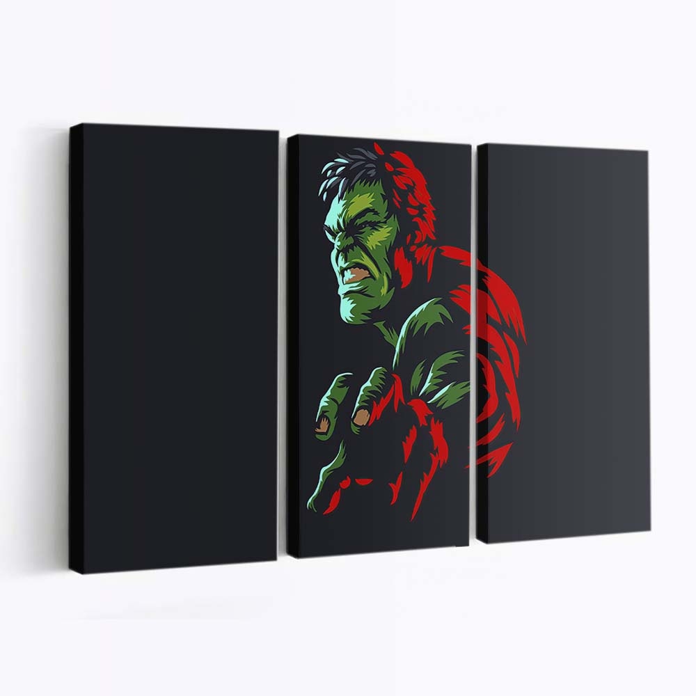Hulk Minimal Art Leinwandbild Wanddeko