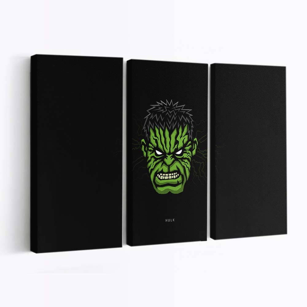 Hulk Superhero Minimal Leinwandbild Wanddeko
