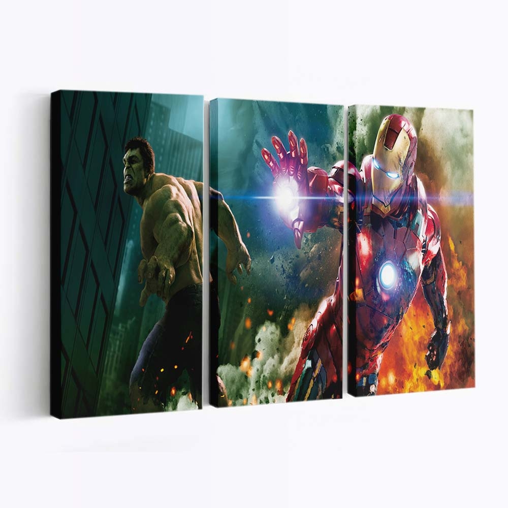 Iron Man Hulk Leinwandbild Wanddeko