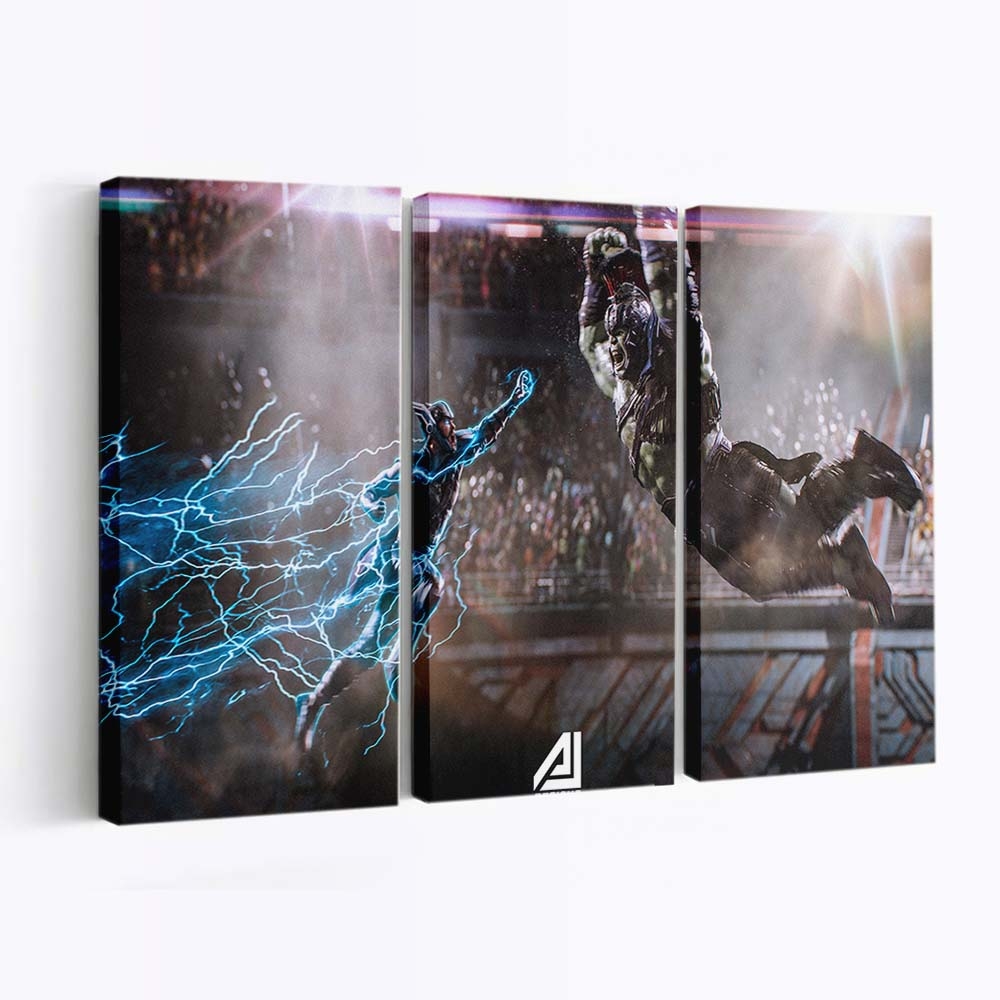 Lord Of Thunder Vs The Strongest Avenger Leinwandbild Wanddeko
