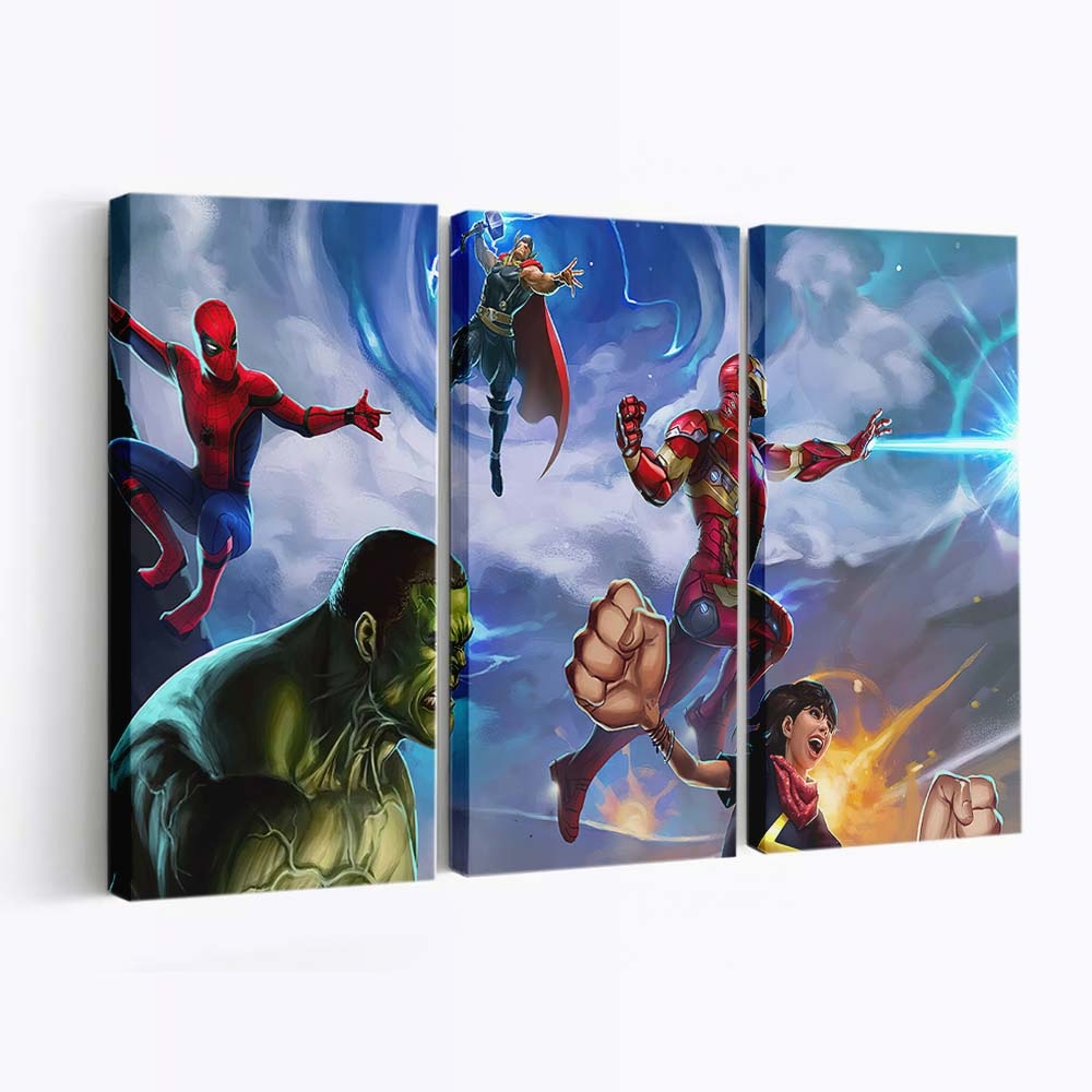 Marvel Puzzle Quest Spiel Leinwandbild Wanddeko