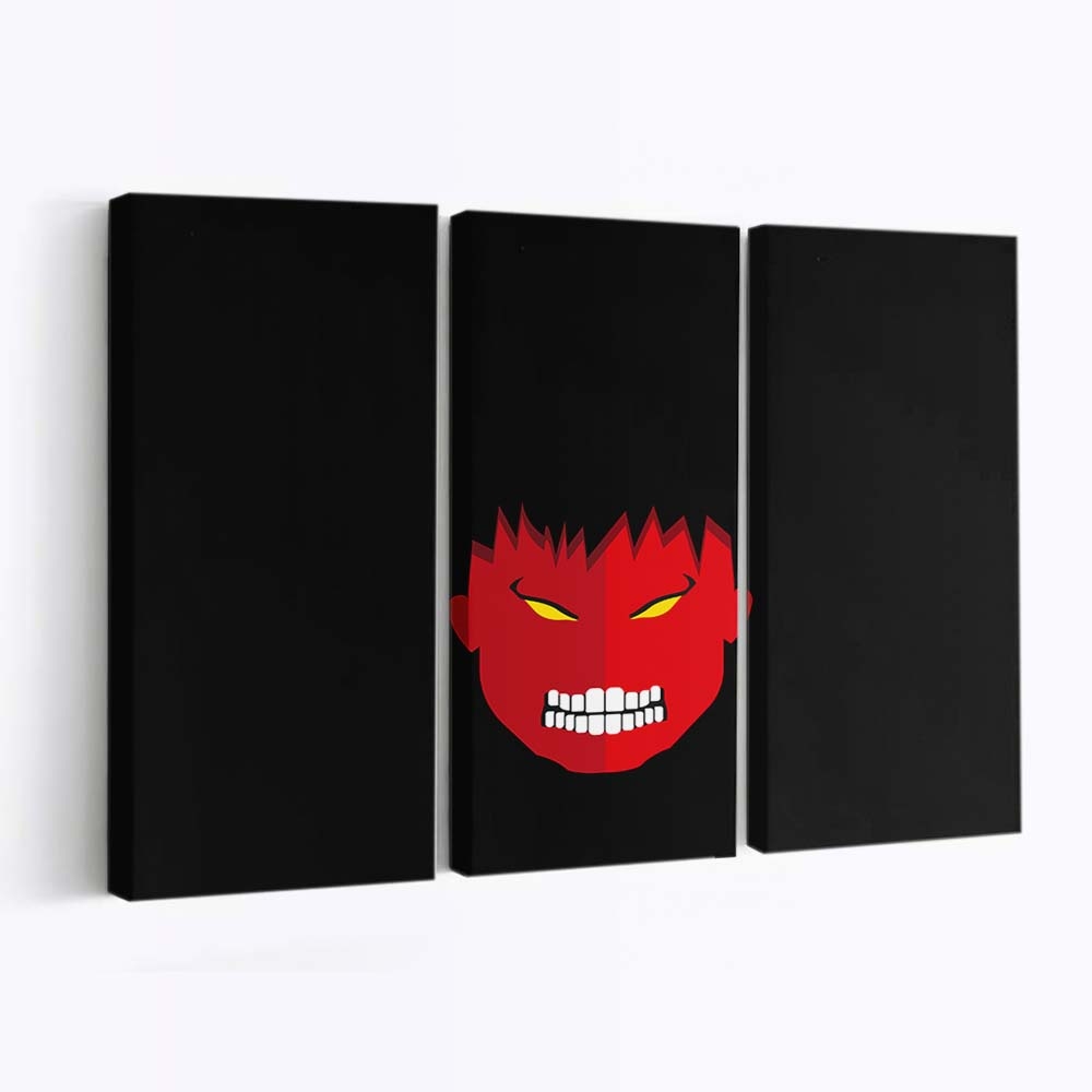 Red Hulk Minimalist Leinwandbild Wanddeko