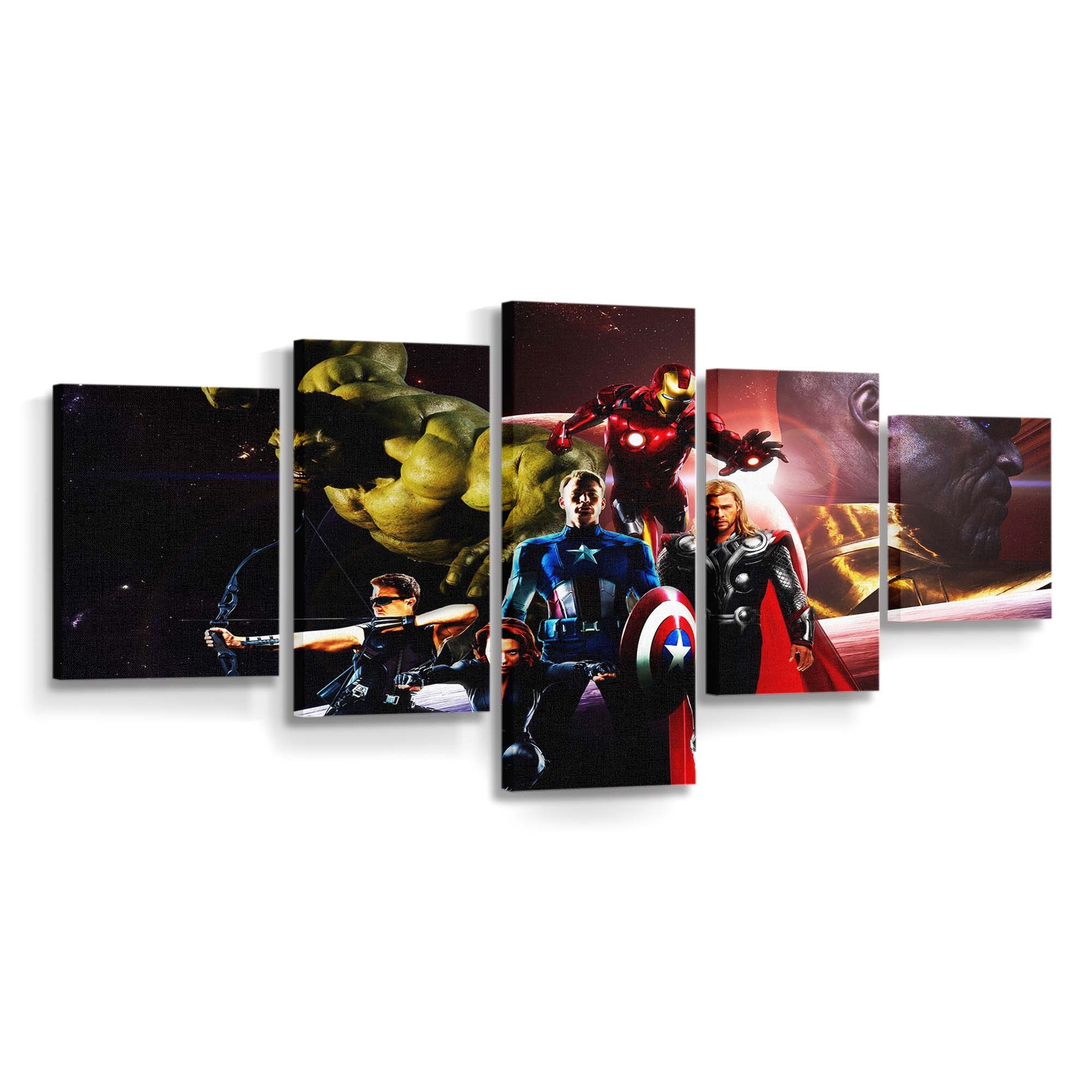 Alle Helden gegen Thanos in Avengers: Infinity War 2018 Leinwandbild Wanddeko
