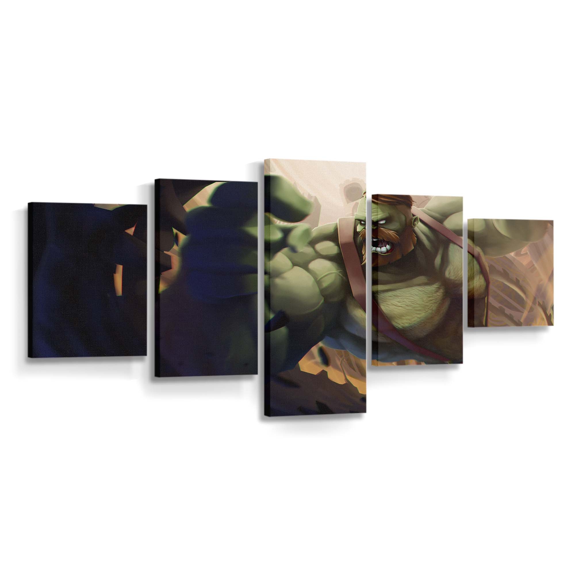 Bärtiger Steampunk Hulk Leinwandbild Wanddeko