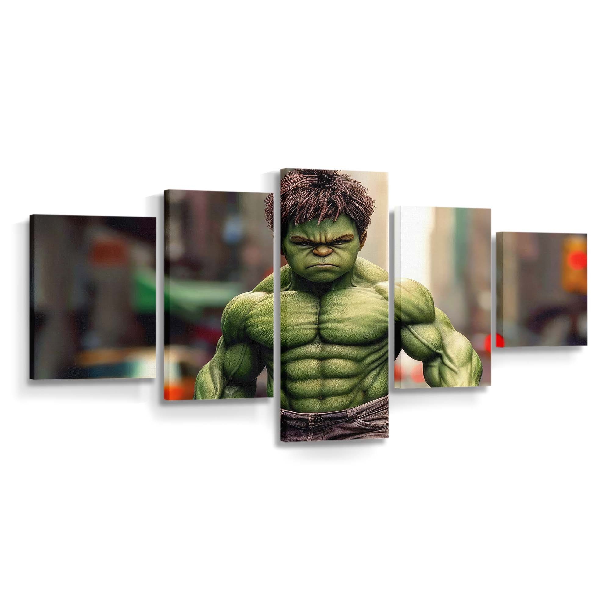 Chibi Hulk Leinwandbild Wanddeko